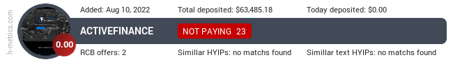 HYIPLogs.com widget activefinance.biz