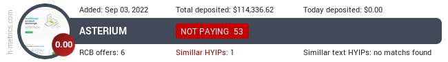 HYIPLogs.com widget asterium.club