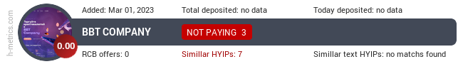 HYIPLogs.com widget bbt-company.top