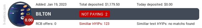 HYIPLogs.com widget bilton.store