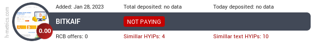 HYIPLogs.com widget bitkaif.cc