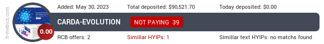 HYIPLogs.com widget carda-evolution.cc