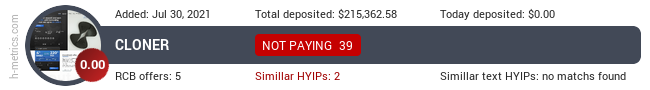 HYIPLogs.com widget for cloner.cc