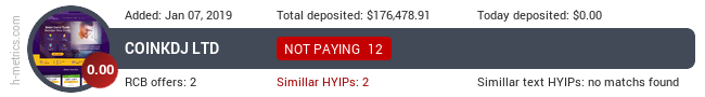 HYIPLogs.com widget for coinkdj.com