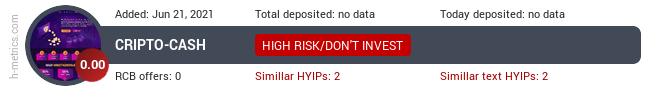 HYIPLogs.com widget for cripto-cash.space