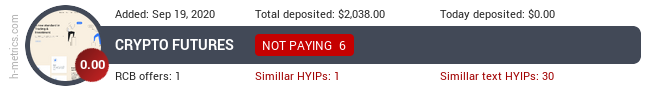 HYIPLogs.com widget for crypto-futures.trade