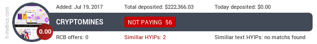 HYIPLogs.com widget cryptomines.biz