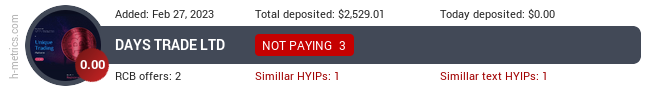 HYIPLogs.com widget days.trade