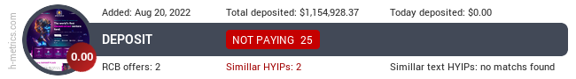 HYIPLogs.com widget deposit.legal
