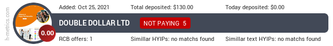 HYIPLogs.com widget for doubledollar.ltd