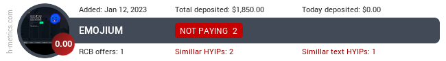 HYIPLogs.com widget emojium.cc