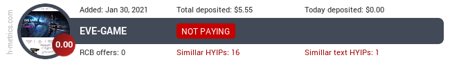 HYIPLogs.com widget for eve-game.online