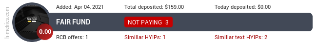 HYIPLogs.com widget for fairfund.me