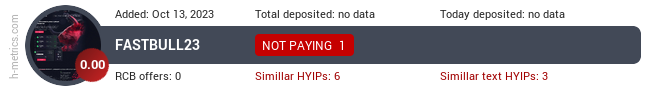 HYIPLogs.com widget for fast.bull23.site