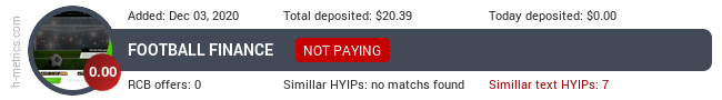 HYIPLogs.com widget for footballfinance.online