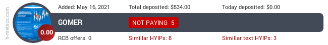 HYIPLogs.com widget for gomer.cc