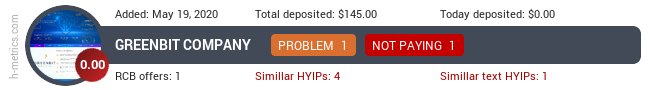 HYIPLogs.com widget for greenbit.club
