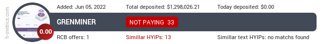 HYIPLogs.com widget grenminer.com