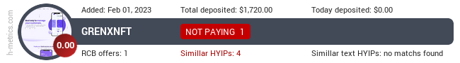 HYIPLogs.com widget grenxnft.com