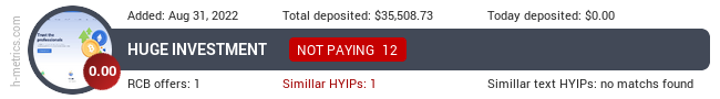 HYIPLogs.com widget huge.investments