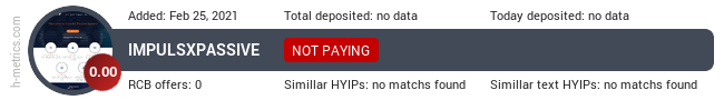 HYIPLogs.com widget for impulsxpassive.com