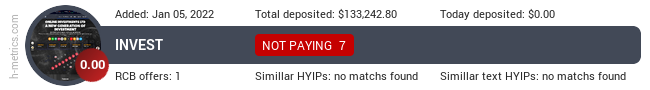 HYIPLogs.com widget for invest.online