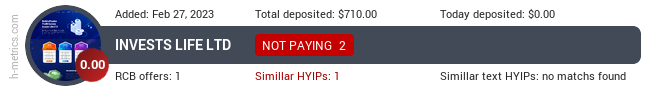 HYIPLogs.com widget invests.life