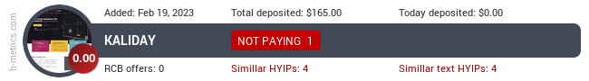 HYIPLogs.com widget kaliday.com
