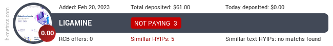 HYIPLogs.com widget ligamine.cc