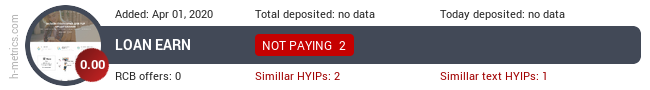 HYIPLogs.com widget for loan-earn.biz