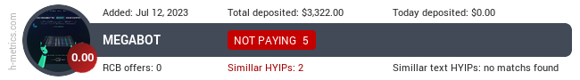 HYIPLogs.com widget megabot.biz