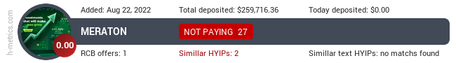 HYIPLogs.com widget meraton.cc