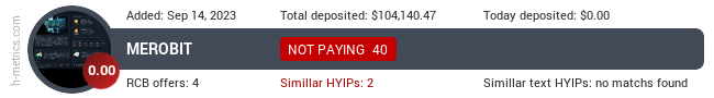 HYIPLogs.com widget merobit.net