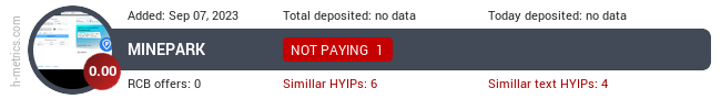 HYIPLogs.com widget for minepark.biz