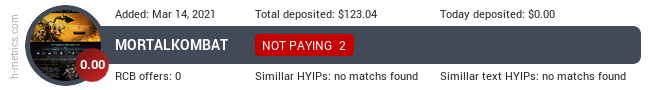 HYIPLogs.com widget for mortalkombat.money