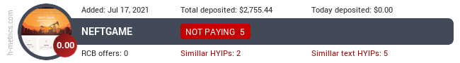 HYIPLogs.com widget for neftgame.org