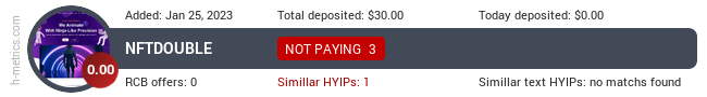 HYIPLogs.com widget nftdouble.biz