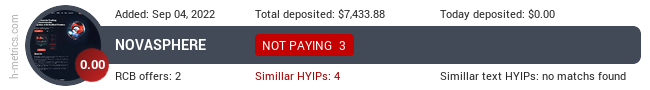 HYIPLogs.com widget novasphere.net