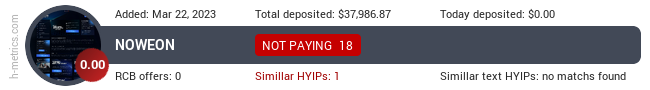 HYIPLogs.com widget noweon.com