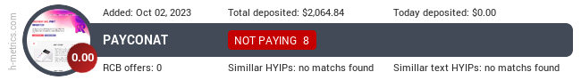HYIPLogs.com widget payconat.pro