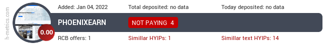 HYIPLogs.com widget for phoenixearn.com