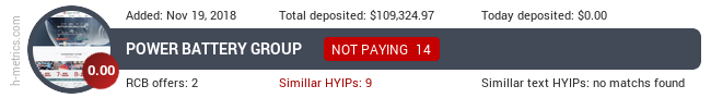 HYIPLogs.com widget for powerb.biz