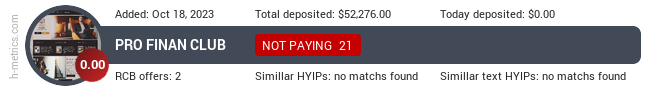 HYIPLogs.com widget pro-finan.club