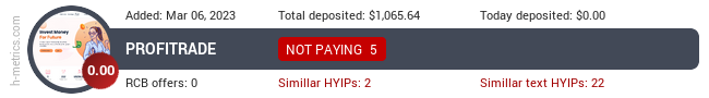 HYIPLogs.com widget profitrade.pro