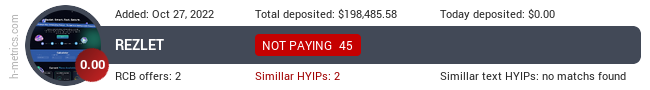 HYIPLogs.com widget rezlet.com