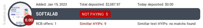 HYIPLogs.com widget softalab.me