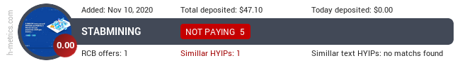 HYIPLogs.com widget for stabmining.com