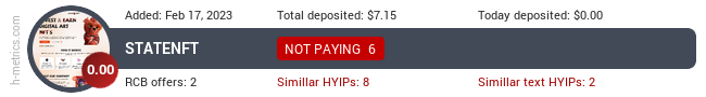 HYIPLogs.com widget statenft.cc