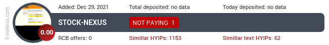 HYIPLogs.com widget for stock-nexus.com