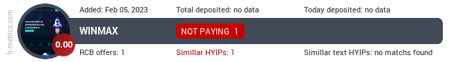 HYIPLogs.com widget winmax.ltd